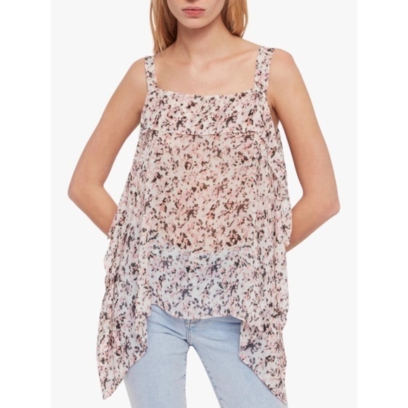 NWT AllSaints Mio Freefall Floral Blouse Top - Size Small - Picture 7 of 11